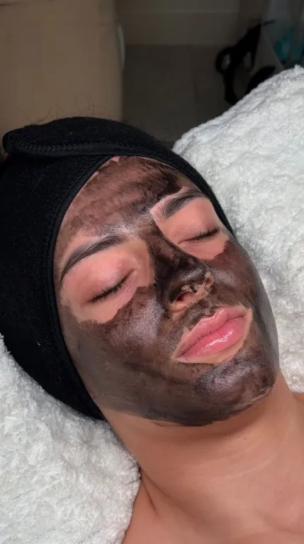 Facial in progress